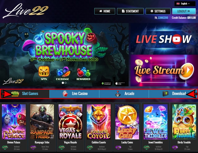 Cara Login Live22